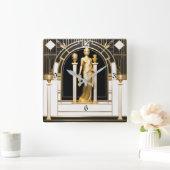 Art Deco Vierkante Klok (Huis)