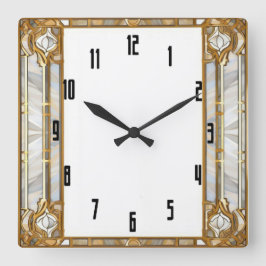 Art Deco Vierkante Klok