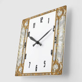 Art Deco Vierkante Klok (Hoek)