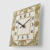 Art Deco Vierkante Klok (Hoek)
