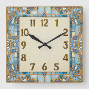 Art Deco Vierkante Klok
