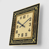 Art Deco Vierkante Klok (Hoek)