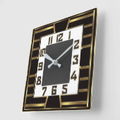 Art Deco Vierkante Klok (Hoek)
