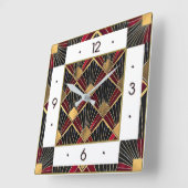 Art Deco Vierkante Klok (Hoek)