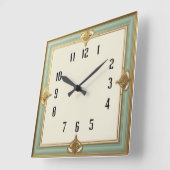 Art Deco Vierkante Klok (Hoek)