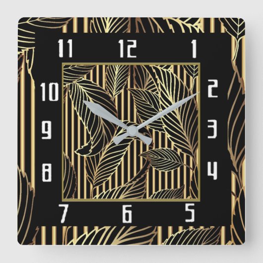 Art Deco Vierkante Klok (Voorkant)