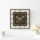 Art Deco Vierkante Klok (Huis)