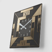 Art Deco Vierkante Klok (Hoek)