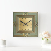 Art Deco Vierkante Klok (Huis)