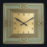 Art Deco Vierkante Klok<br><div class="desc">Geweldig klokontwerp. Je zult het leuk vinden als anderen. U kunt dit ontwerp vrij gebruiken voor andere producten die u wilt of om jouw tekst aan te passen en toe te voegen. Volg me voor meer. Met vriendelijke groet. Een leuke dag.</div>