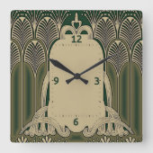 Art Deco Vierkante Klok (Voorkant)