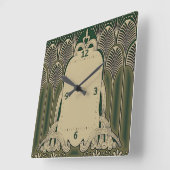 Art Deco Vierkante Klok (Hoek)