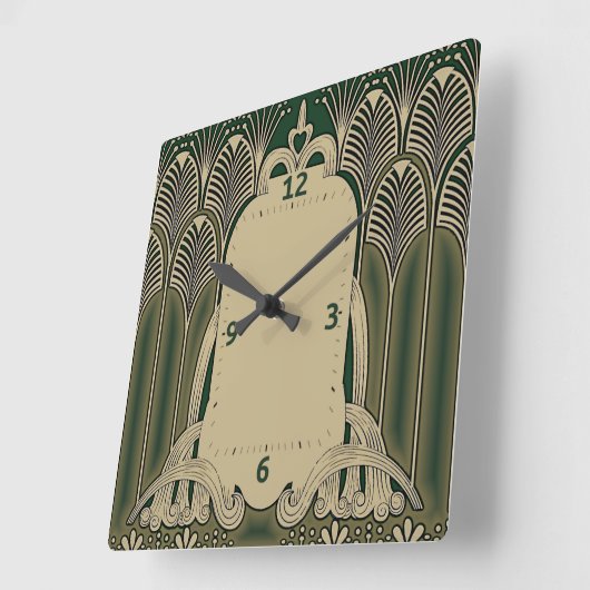 Art Deco Vierkante Klok (Hoek)