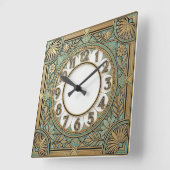 Art Deco Vierkante Klok (Hoek)