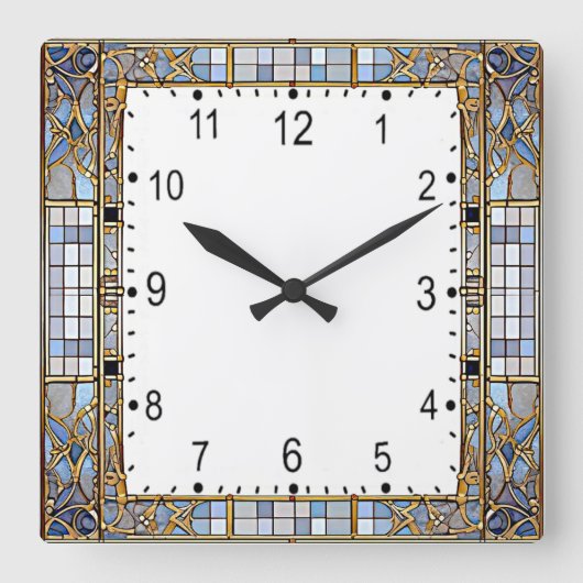 Art Deco Vierkante Klok (Voorkant)