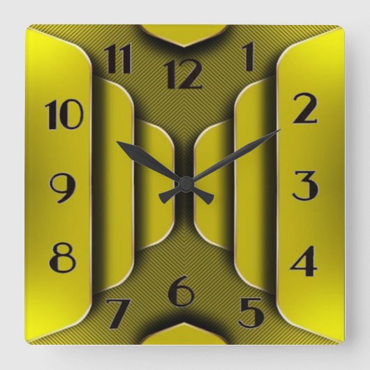 Art Deco Vierkante Klok (Voorkant)