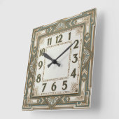 Art Deco Vierkante Klok (Hoek)