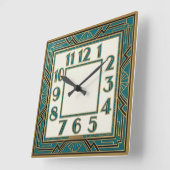 Art Deco Vierkante Klok (Hoek)
