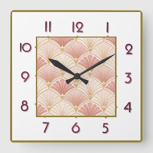 Art Deco Vierkante Klok (Voorkant)
