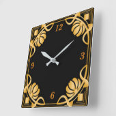 Art deco vierkante klok (Hoek)