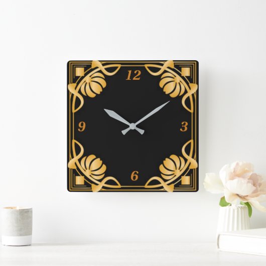 Art deco vierkante klok (Huis)