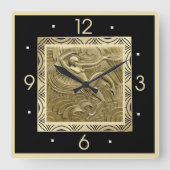 Art Deco Vierkante Klok (Voorkant)