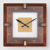 Art Deco Vierkante Klok (Voorkant)