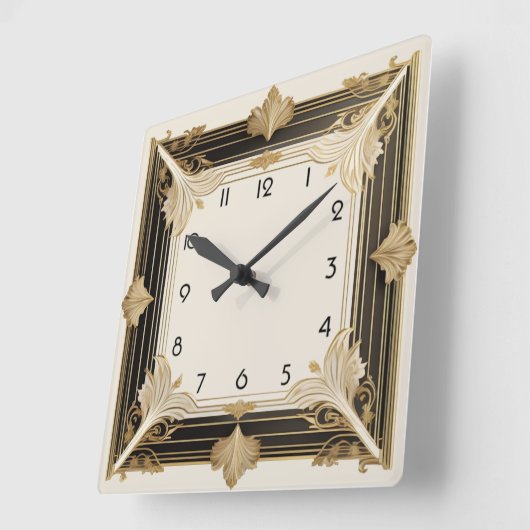 Art Deco Vierkante Klok (Hoek)