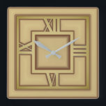 Art Deco Vierkante Klok<br><div class="desc">Great Design. You will love it like others. Be free to use this design for other product or to add your text. Follow me for more. Thank you. Have heeft nice day.</div>