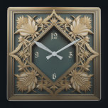 Art Deco Vierkante Klok<br><div class="desc">Geweldig klokontwerp. Je zult het leuk vinden als anderen. U kunt dit ontwerp vrij gebruiken voor andere producten die u wilt of om jouw tekst aan te passen en toe te voegen. Volg me voor meer. Met vriendelijke groet. Een leuke dag.</div>