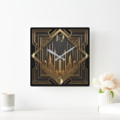 Art Deco Vierkante Klok (Huis)