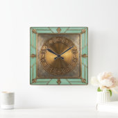 Art Deco Vierkante Klok (Huis)