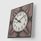 Art Deco Vierkante Klok (Hoek)