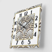 Art Deco Vierkante Klok (Hoek)