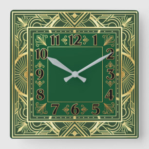 Art Deco Vierkante Klok