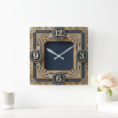 Art Deco Vierkante Klok (Huis)