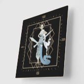 Art Deco Vierkante Klok (Hoek)