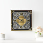 Art Deco Vierkante Klok (Huis)