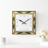 Art Deco Vierkante Klok (Huis)