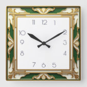 Art Deco Vierkante Klok (Voorkant)