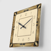 Art Deco Vierkante Klok (Hoek)