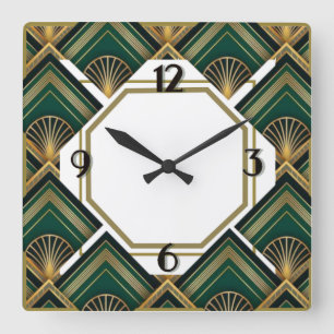 Art Deco Vierkante Klok