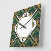 Art Deco Vierkante Klok (Hoek)