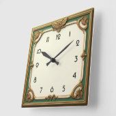 Art Deco Vierkante Klok (Hoek)