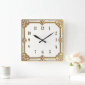 Art Deco Vierkante Klok (Huis)