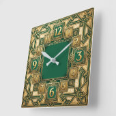 Art Deco Vierkante Klok (Hoek)