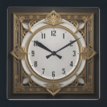 Art Deco Vierkante Klok<br><div class="desc">Geweldig klokontwerp. Je zult het leuk vinden als anderen. U kunt dit ontwerp vrij gebruiken voor andere producten die u wilt of om jouw tekst aan te passen en toe te voegen. Volg me voor meer. Met vriendelijke groet. Een leuke dag.</div>