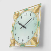 Art Deco Vierkante Klok (Hoek)