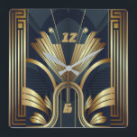 Art Deco Vierkante Klok<br><div class="desc">Geweldig klokontwerp. Je zult het leuk vinden als anderen. U kunt dit ontwerp vrij gebruiken voor andere producten die u wilt of om jouw tekst aan te passen en toe te voegen. Volg me voor meer. Met vriendelijke groet. Een leuke dag.</div>