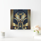 Art Deco Vierkante Klok (Huis)